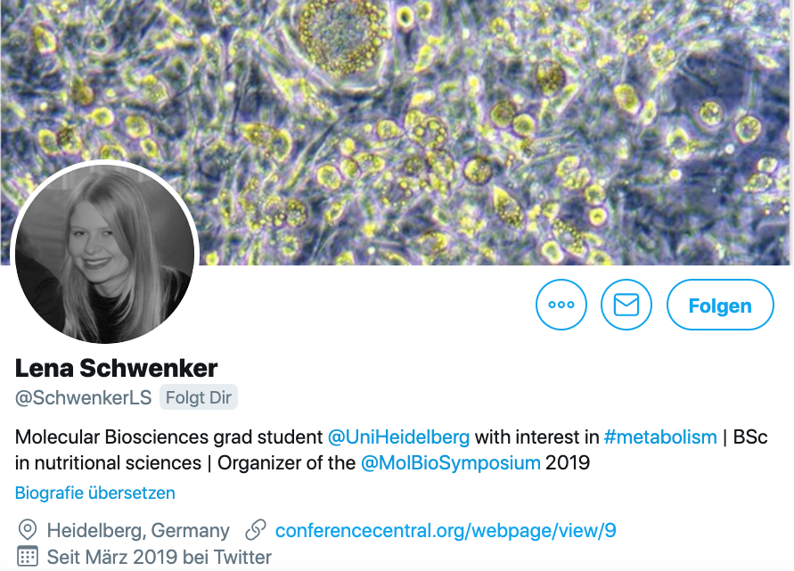 Twitter-Biografie von Lena Schwenker