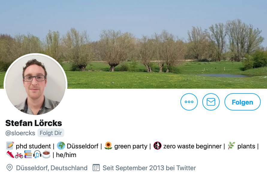 Twitter-Biografie von Stefan Lörcks